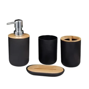 Kit banheiro dispenser 4 peças - hire bold