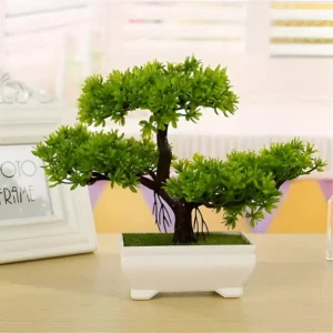 Planta bonsai artificial realista decoração