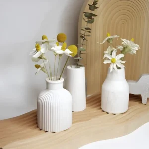 Vaso de silicone branco para decoração