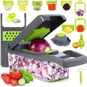 Ralador e fatiador de legumes inox 14 em 1